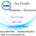 Shantou Port Sea Freight Shipping Para Szczecin